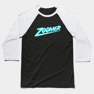 Zoomer Neon Blue Baseball T-Shirt